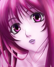 Pink Anime Girl wallpaper 176x220