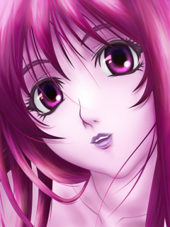 Pink Anime Girl wallpaper 240x320