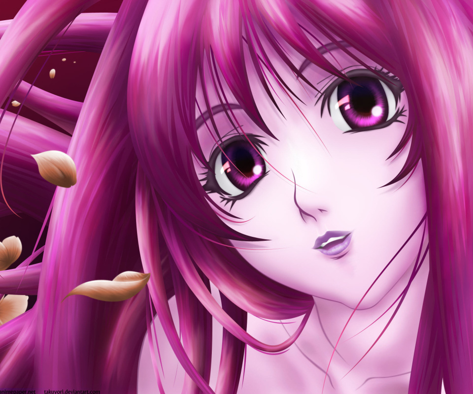 Das Pink Anime Girl Wallpaper 960x800