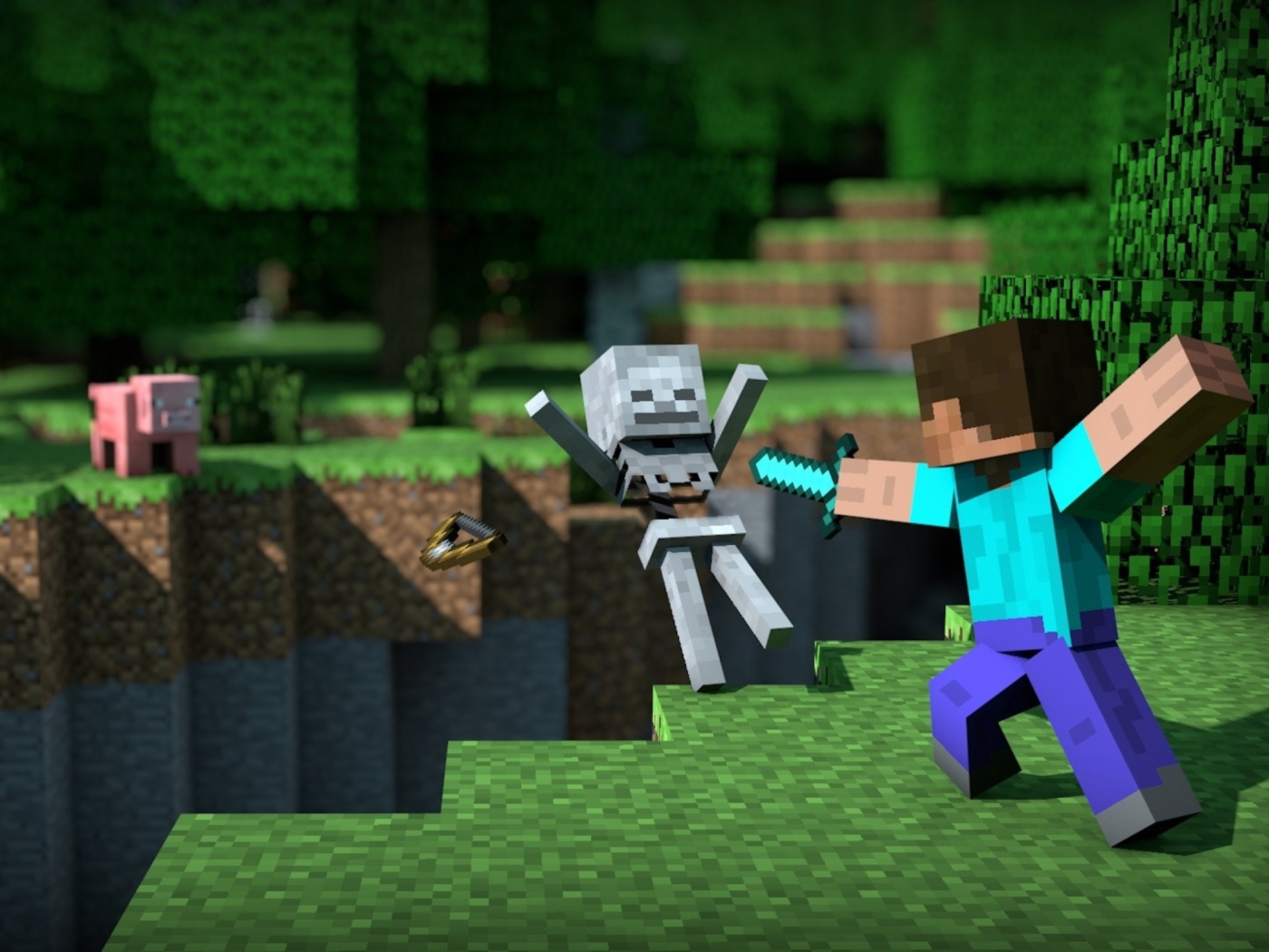 Minecraft Steve wallpaper 1400x1050