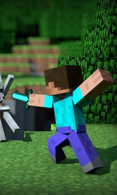 Das Minecraft Steve Wallpaper 240x400