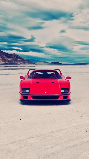 Sfondi Red Ferrari F40 Front Static 360x640