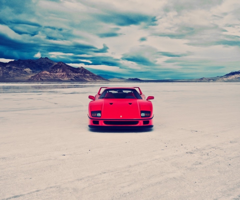 Red Ferrari F40 Front Static wallpaper 480x400