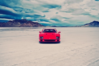 Red Ferrari F40 Front Static Background for Android, iPhone and iPad
