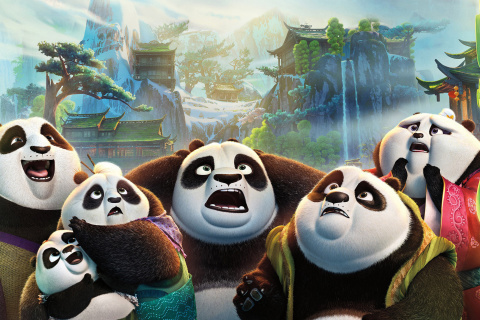 Обои Kung Fu Panda 3 480x320