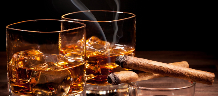 Das Whisky & Cigar Wallpaper 720x320