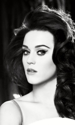 Das Katy Perry Black And White Wallpaper 240x400
