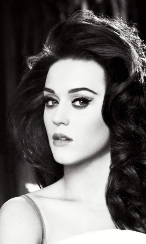 Screenshot №1 pro téma Katy Perry Black And White 480x800