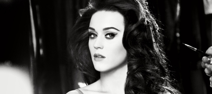 Das Katy Perry Black And White Wallpaper 720x320