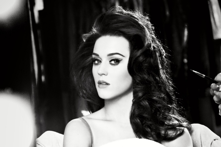 Fondo de pantalla Katy Perry Black And White