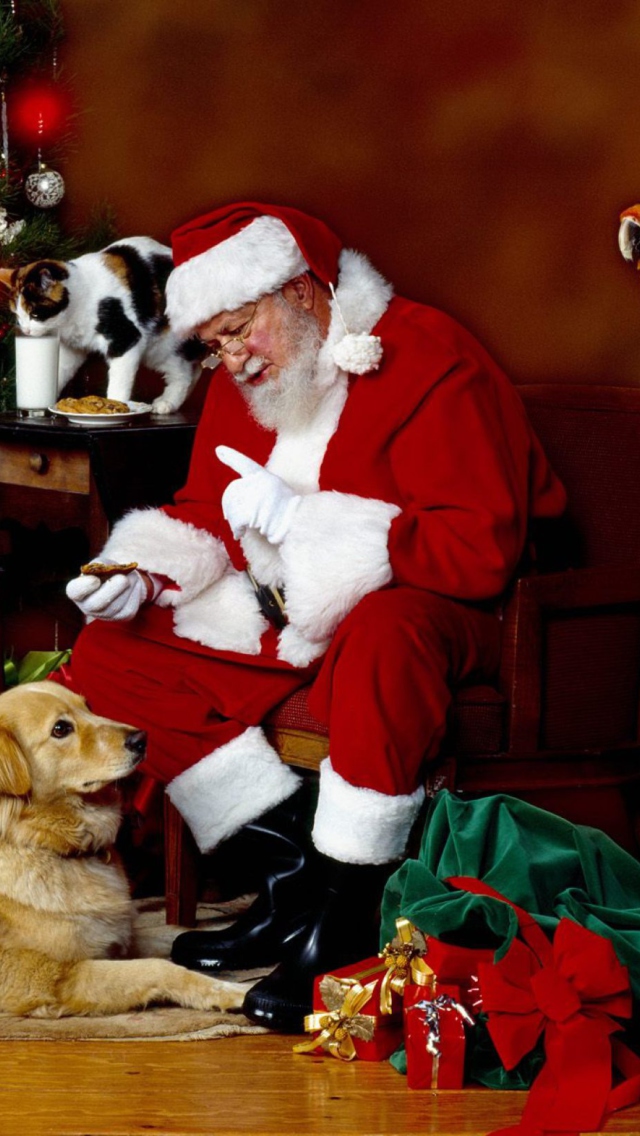 Sfondi Christmas Santa Claus 640x1136
