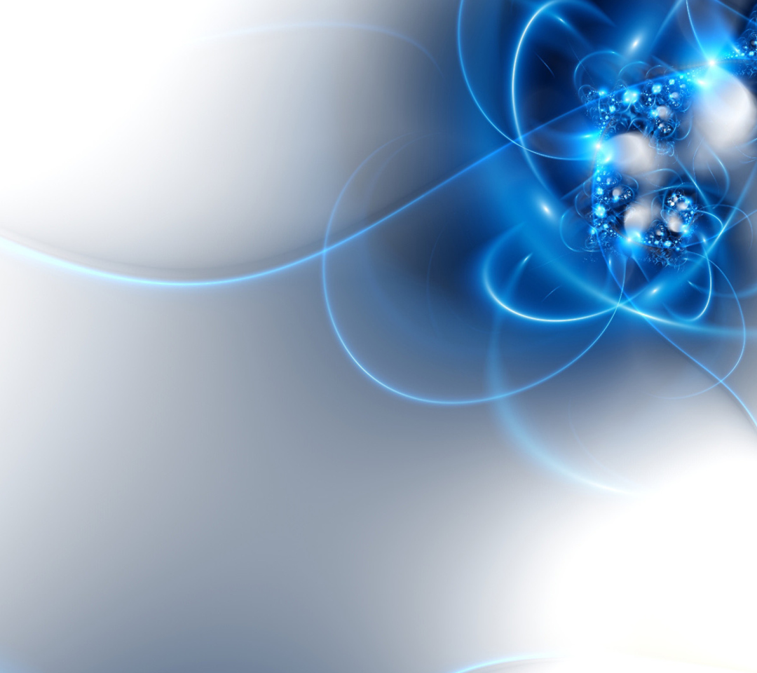 Abstract Blue Bubbles wallpaper 1080x960