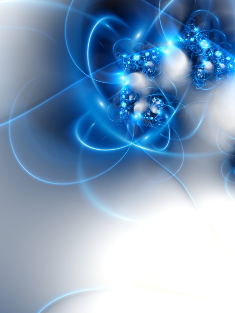 Abstract Blue Bubbles screenshot #1 480x640