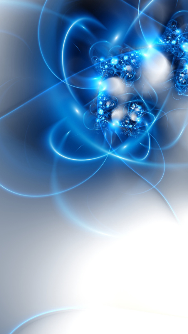 Abstract Blue Bubbles wallpaper 640x1136