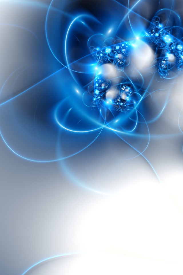 Abstract Blue Bubbles wallpaper 640x960