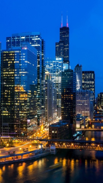 Das Snapchat Willis Tower in Chicago Wallpaper 360x640