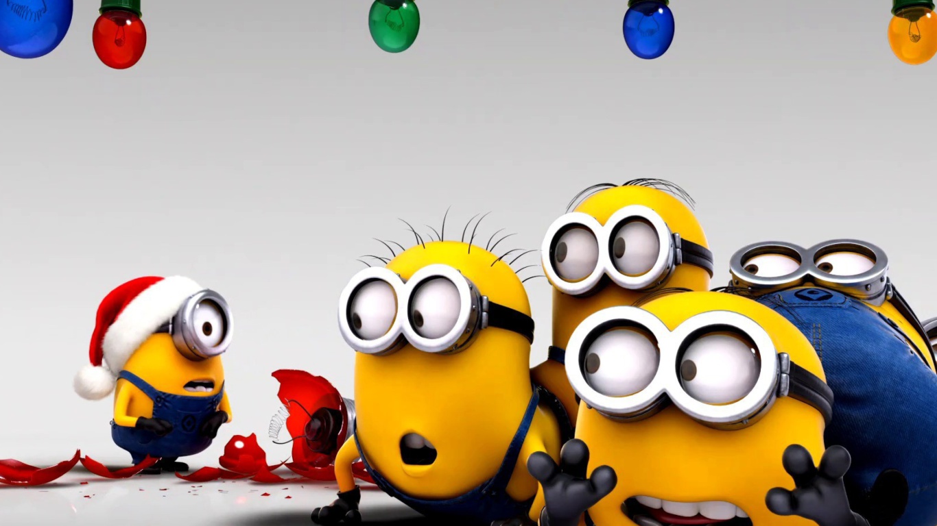 Despicable Me New Year wallpaper 1366x768