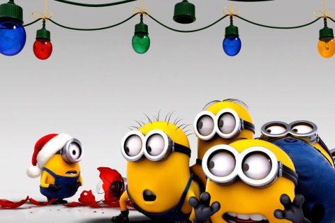 Обои Despicable Me New Year 480x320