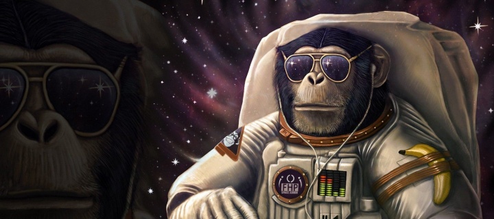 Screenshot №1 pro téma Monkeys and apes in space 720x320