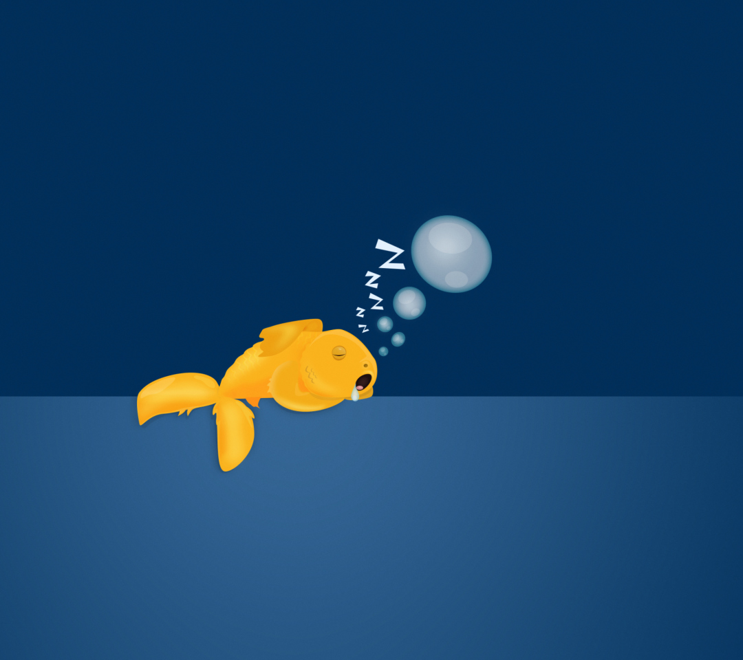 Sleepy Goldfish wallpaper 1080x960