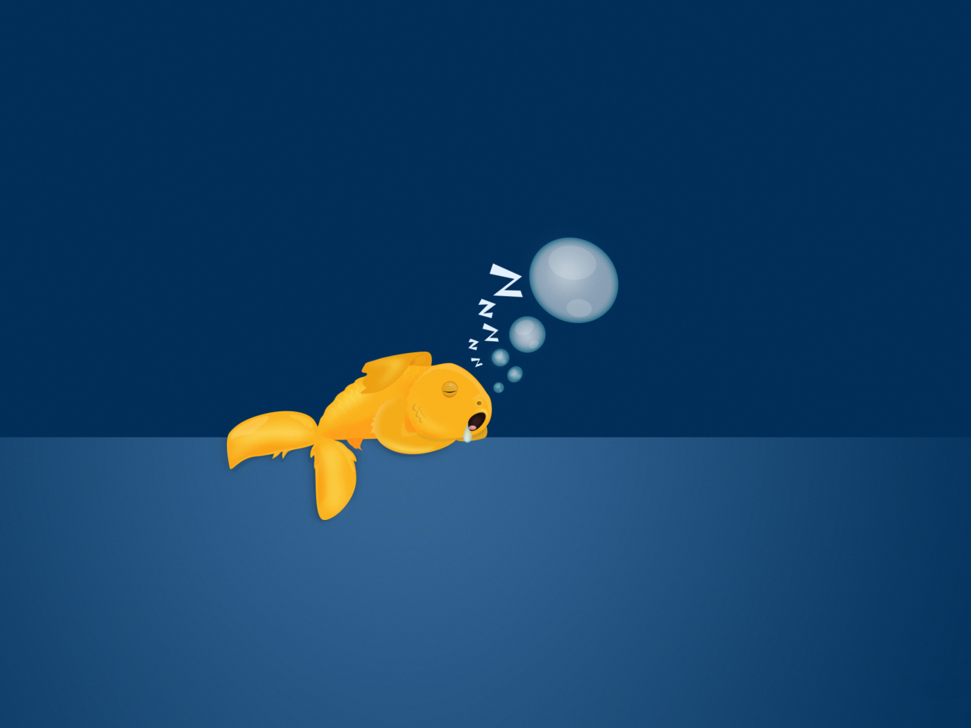 Das Sleepy Goldfish Wallpaper 1400x1050