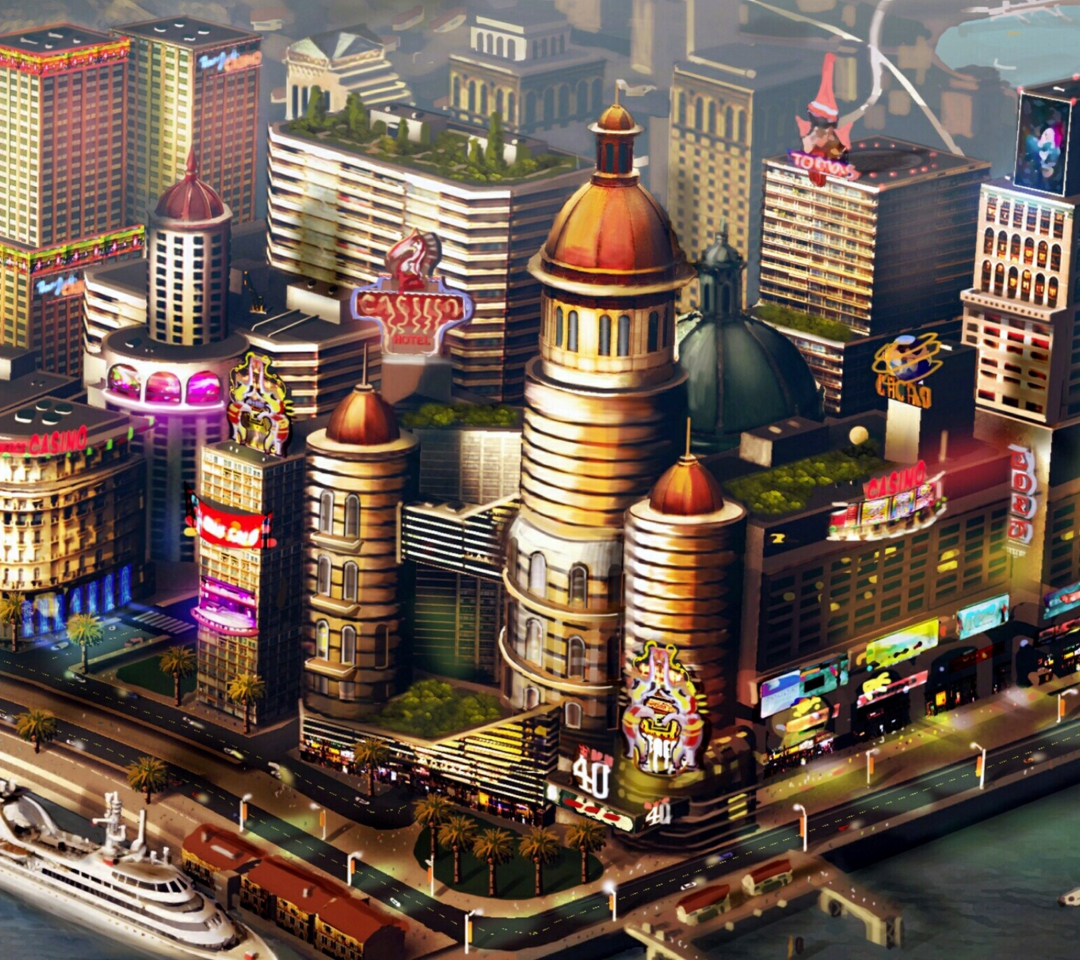 Fondo de pantalla Sims City 1080x960