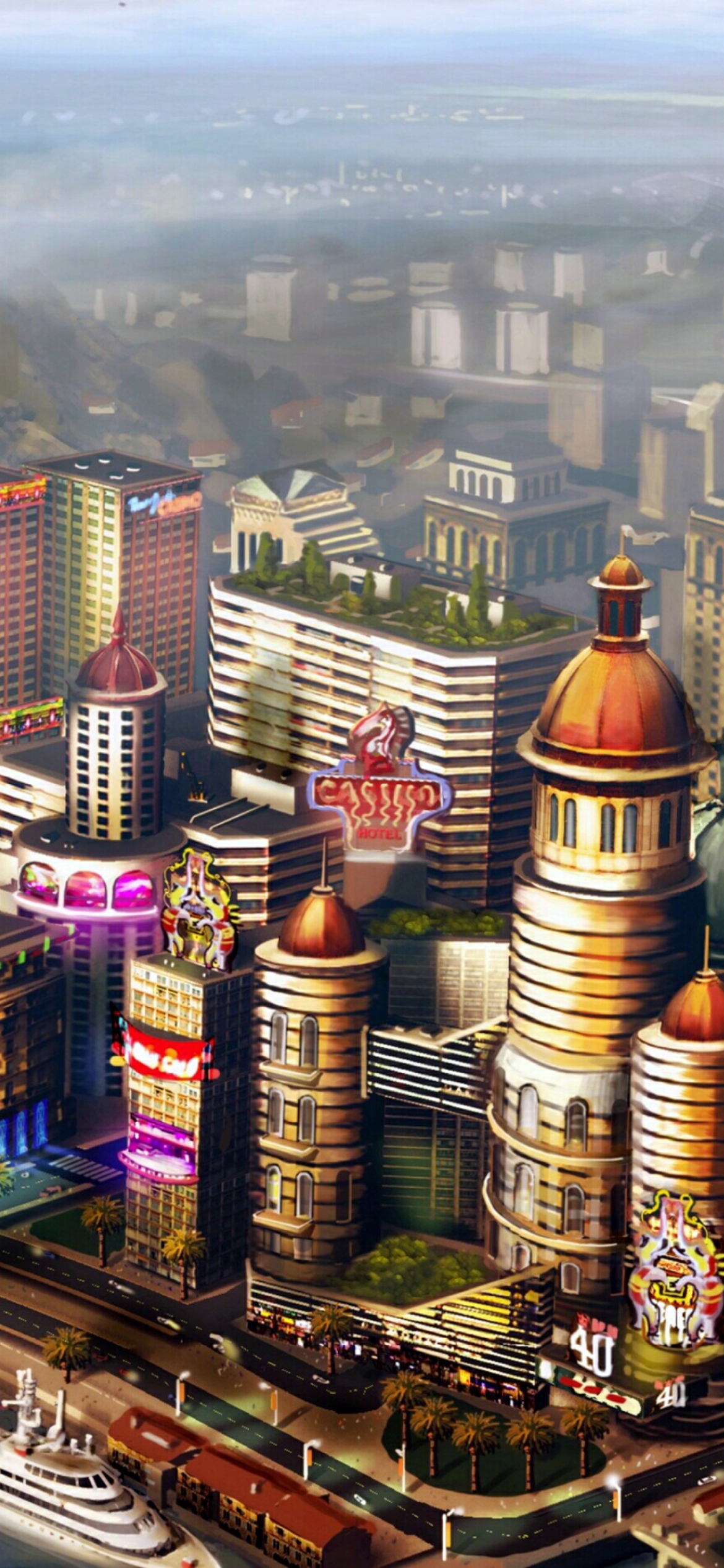 Sims City wallpaper 1170x2532