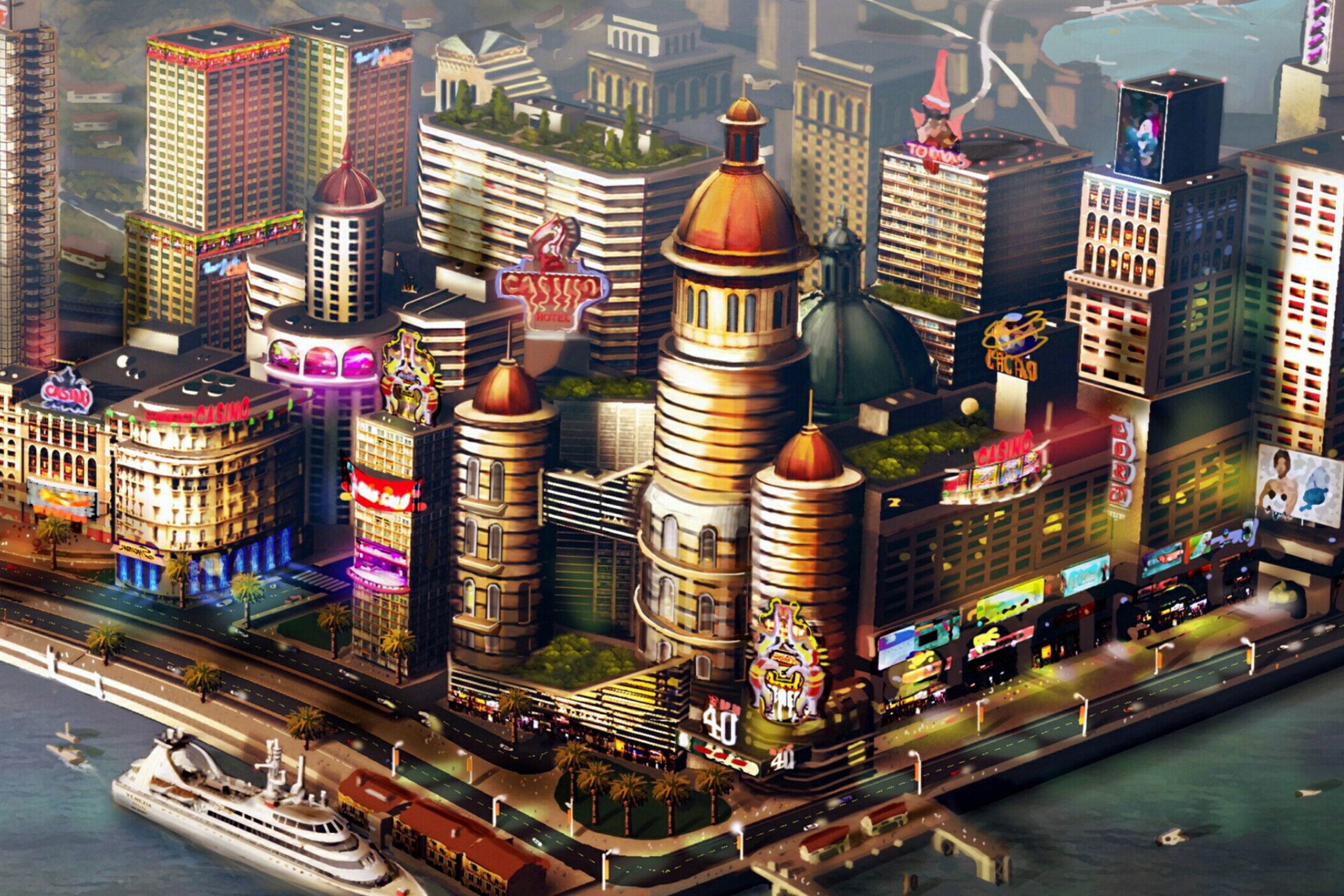 Fondo de pantalla Sims City 2880x1920