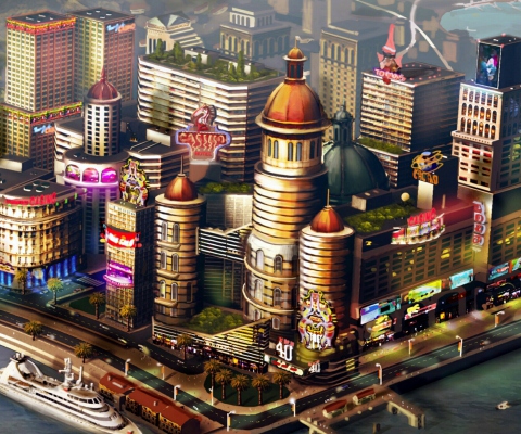 Sims City wallpaper 480x400