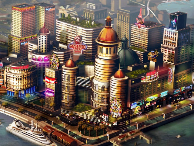 Fondo de pantalla Sims City 640x480