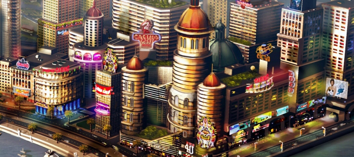 Sims City wallpaper 720x320