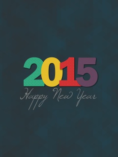 Das Happy New Year 2015 Wallpaper 240x320