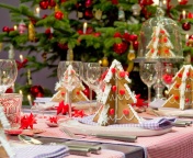 Обои Christmas Table Decorations Ideas 176x144