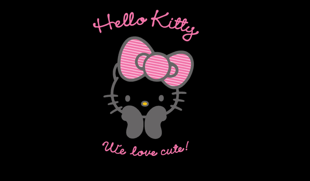 Sfondi Black Hello Kitty 1024x600