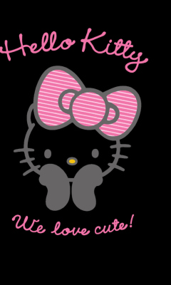 Black Hello Kitty screenshot #1 240x400