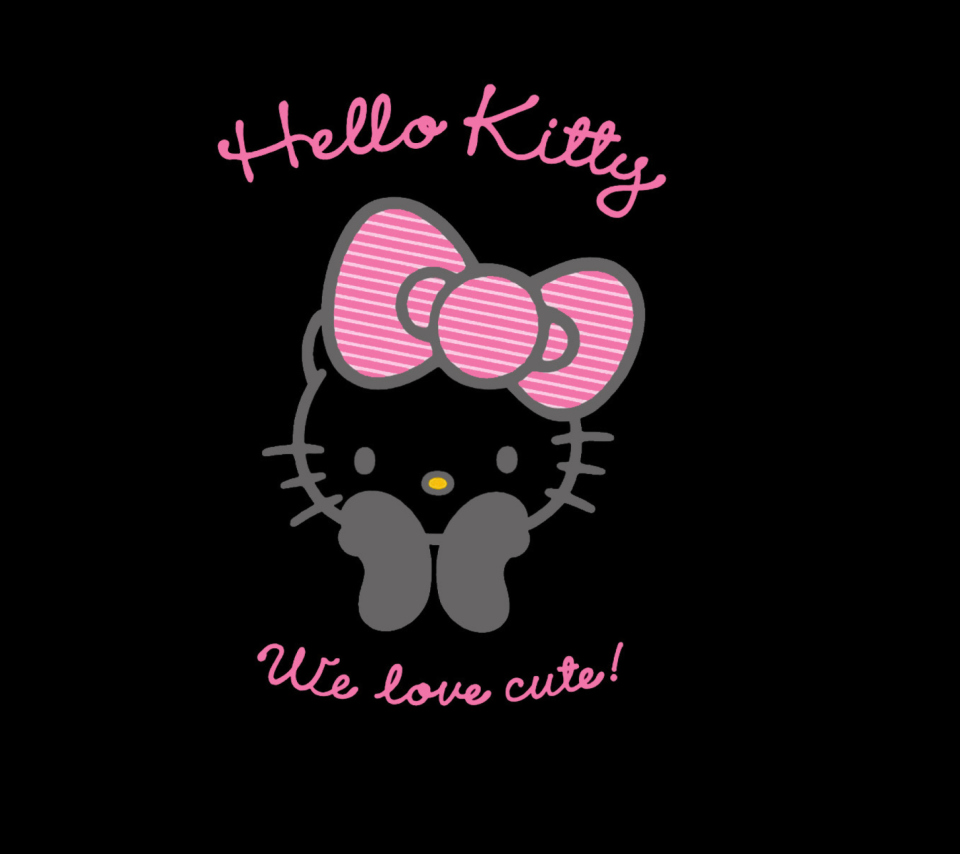 Обои Black Hello Kitty 960x854