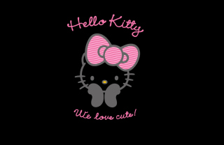 Black Hello Kitty Background for Android, iPhone and iPad