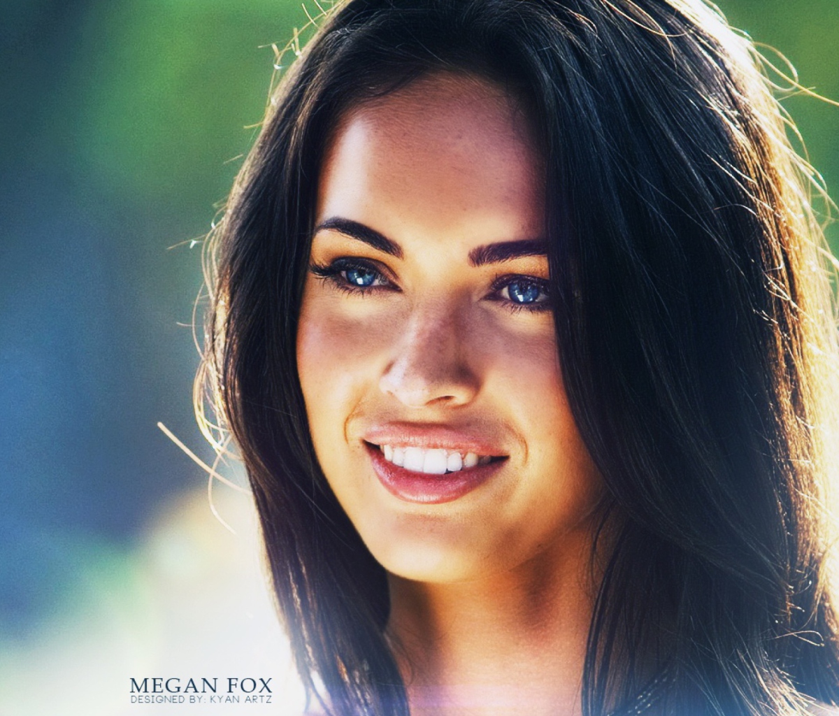 Das Megan Fox Portrait Wallpaper 1200x1024