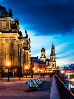 Das Altstadt, Dresden, Germany Wallpaper 240x320