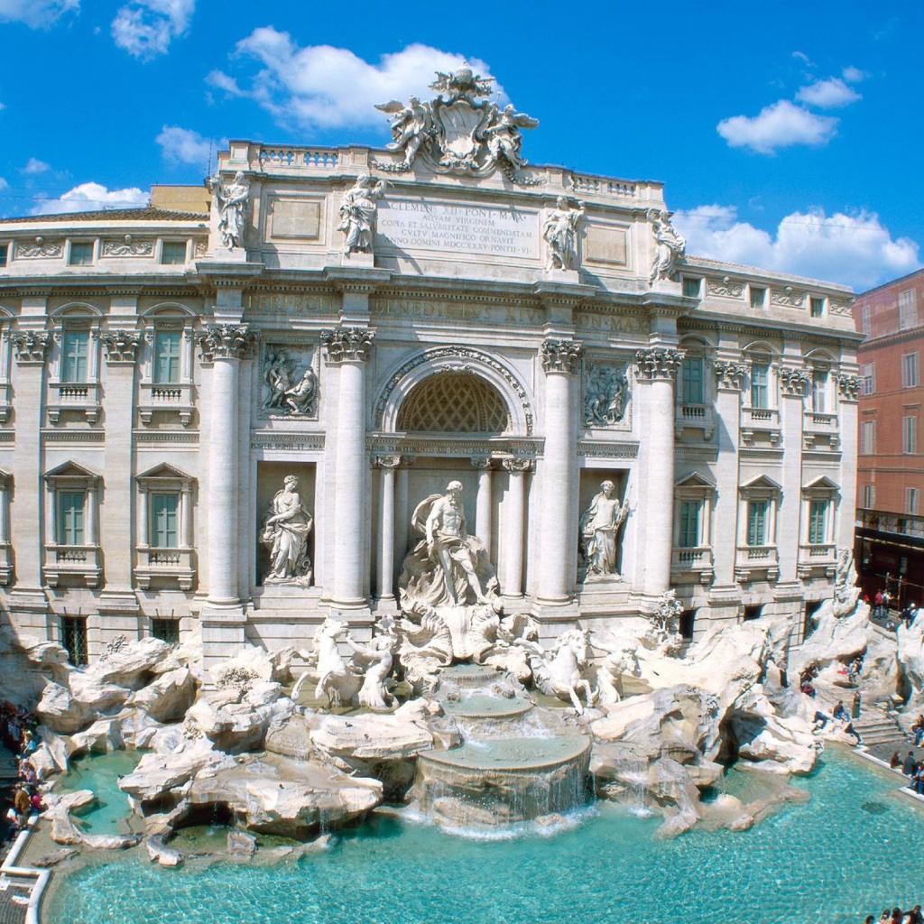 Das Trevi Fountain - Rome Italy Wallpaper 1024x1024