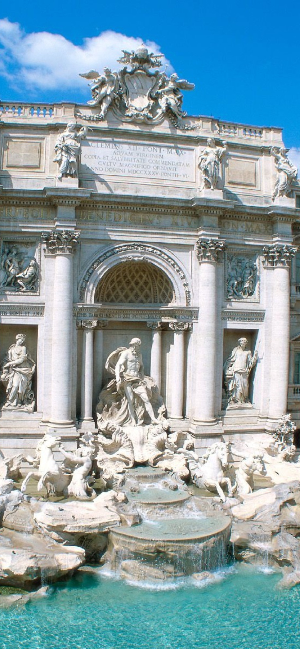 Обои Trevi Fountain - Rome Italy 1170x2532