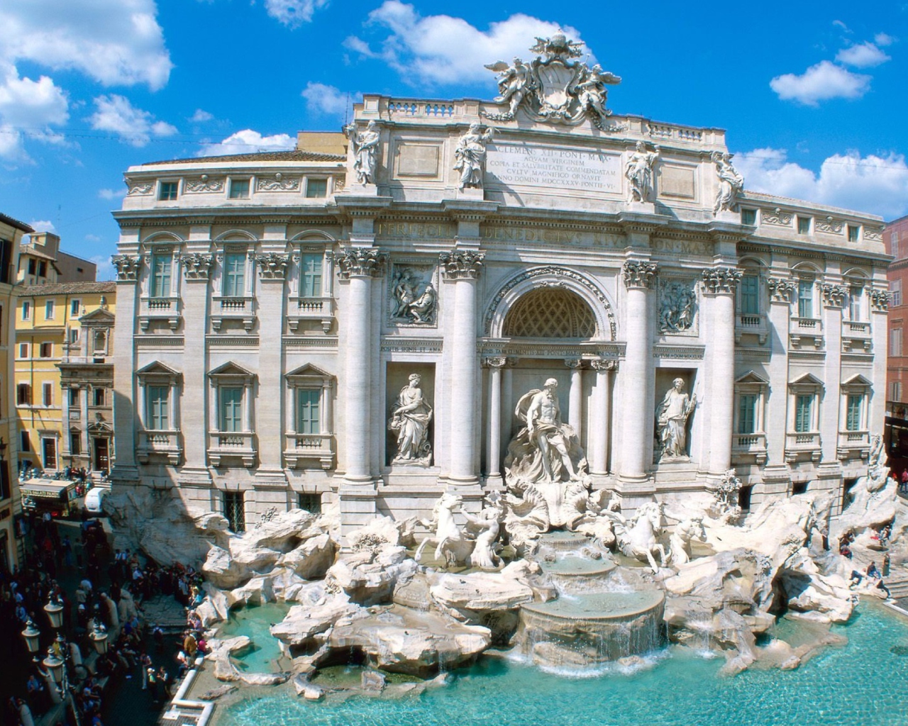 Screenshot №1 pro téma Trevi Fountain - Rome Italy 1280x1024