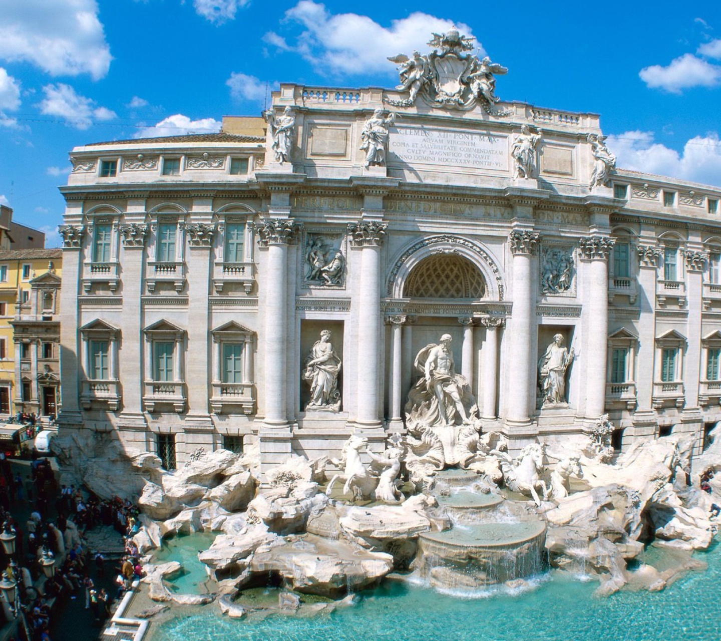 Обои Trevi Fountain - Rome Italy 1440x1280