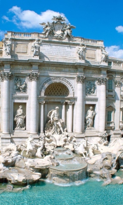 Das Trevi Fountain - Rome Italy Wallpaper 240x400