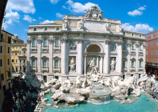 Trevi Fountain - Rome Italy Background for Android, iPhone and iPad