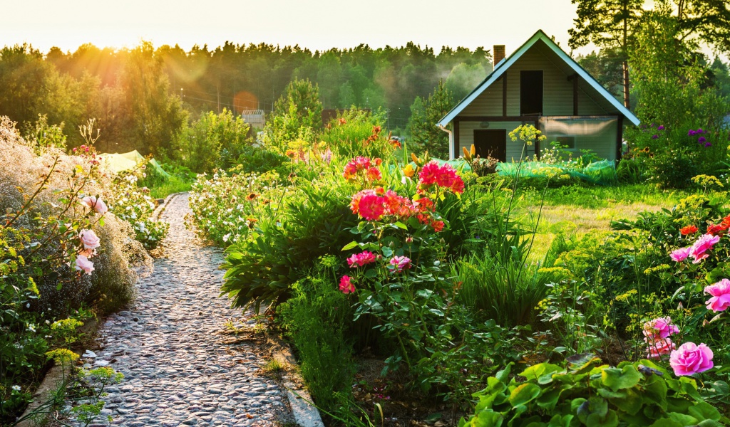 Country house with flowers screenshot #1 1024x600