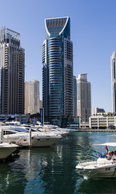 Обои United Arab Emirates, Dubai, Wispy Marina 240x400