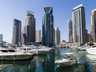 Sfondi United Arab Emirates, Dubai, Wispy Marina 320x240