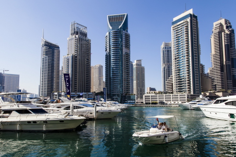 Fondo de pantalla United Arab Emirates, Dubai, Wispy Marina 480x320