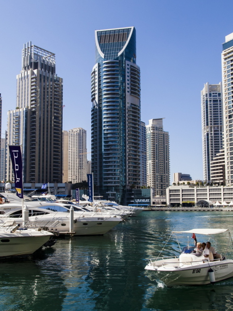 Fondo de pantalla United Arab Emirates, Dubai, Wispy Marina 480x640
